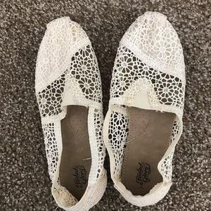 lacy slip ons